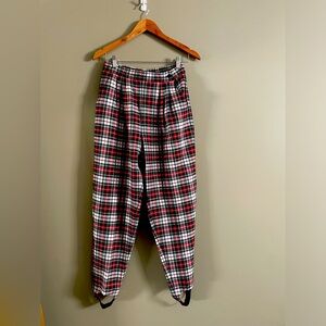 Vintage Karen Scott Tartan Stirrup Pants